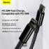 Baseus Tungsten Gold Fast Charging Data Cable Type-C to Lightning PD 20W (1m) - Black